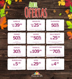 Plaza del sol Ica - Ofertas abril