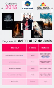 Plaza del Sol Piura - Cartelera del 11 al 17 de Junio