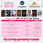 Plaza del Sol Piura – Cartelera del 15 al 21 de Enero