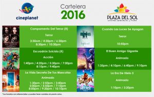 Plaza del sol Piura - Cartelera del 11 al 17 de agosto