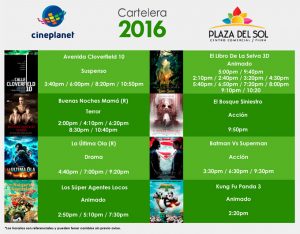 Plaza del sol Piura - Cartelera del 14 al 20 de abril