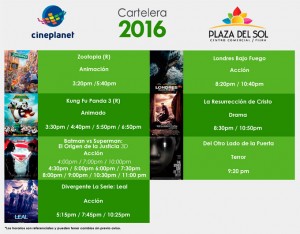 plaza del sol Piura - Cartelera 28 al 30 de marzo